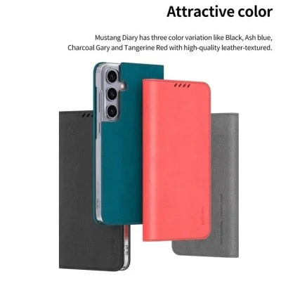 Cover Samsung S24 Ultra Mustang Diary Wallet Case Araree &ndash; Ash Blue